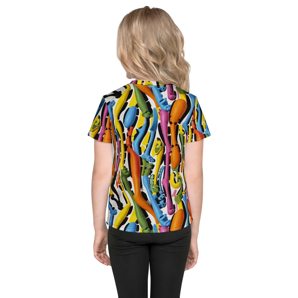 Chromatic Limbo on Kids Crew Neck T-Shirt — Back