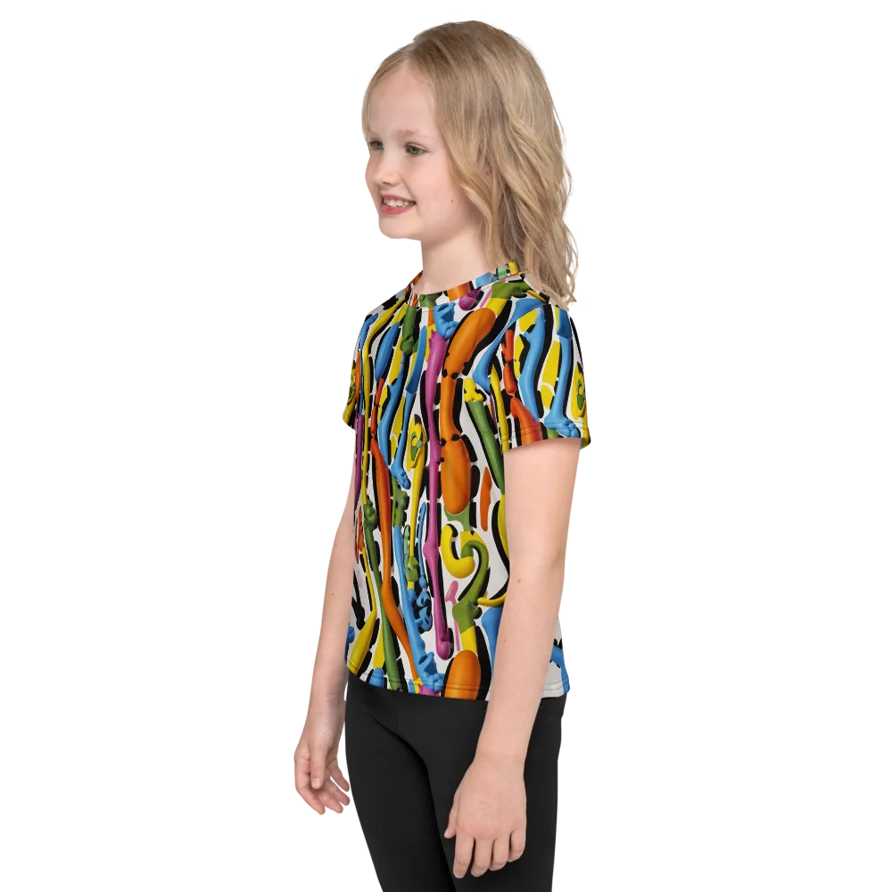 Chromatic Limbo on Kids Crew Neck T-Shirt — Left