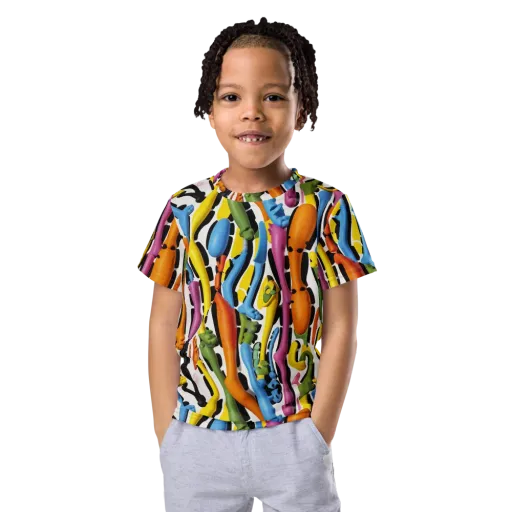 Chromatic Limbo on a Kids Crew Neck T-Shirt