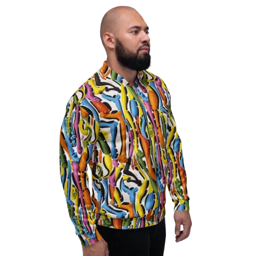Chromatic Limbo on a Bomber Jacket