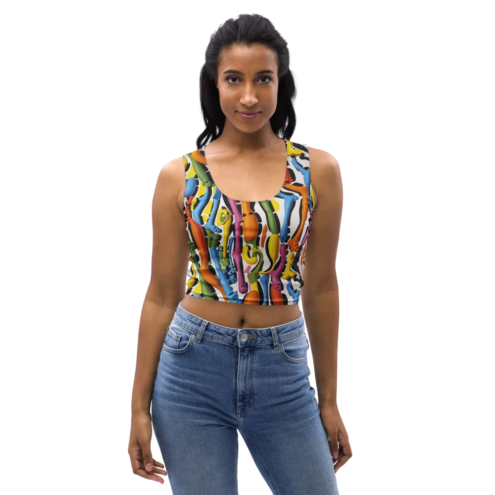 Chromatic Limbo on Crop Top — Front