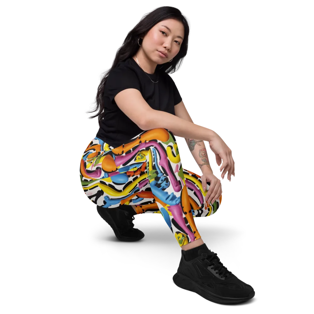 Chromatic Limbo on Leggings with Pockets — Right Front