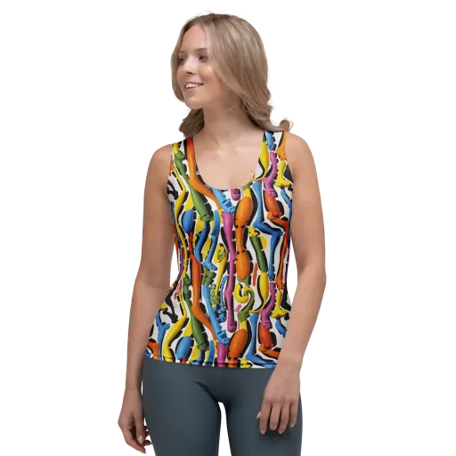 Chromatic Limbo on a Women's Tank Top