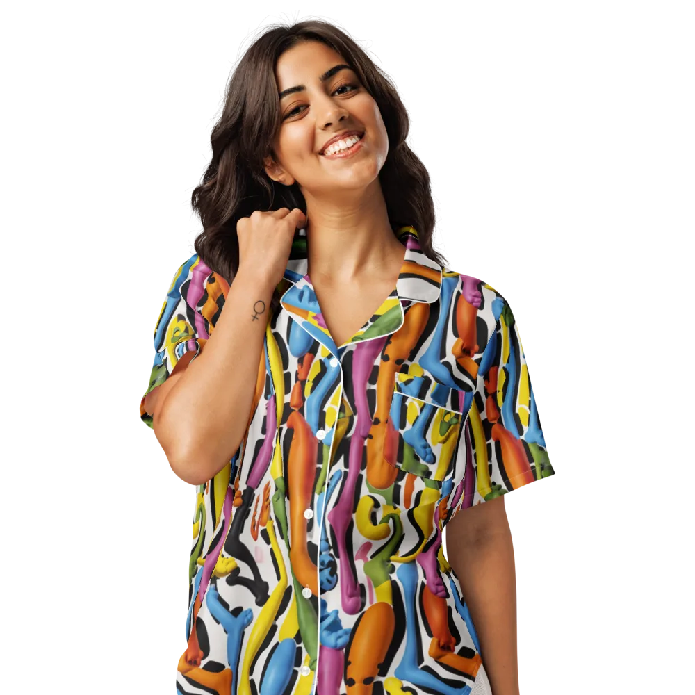 Chromatic Limbo on Women's Short Sleeve Pajama Top — Front