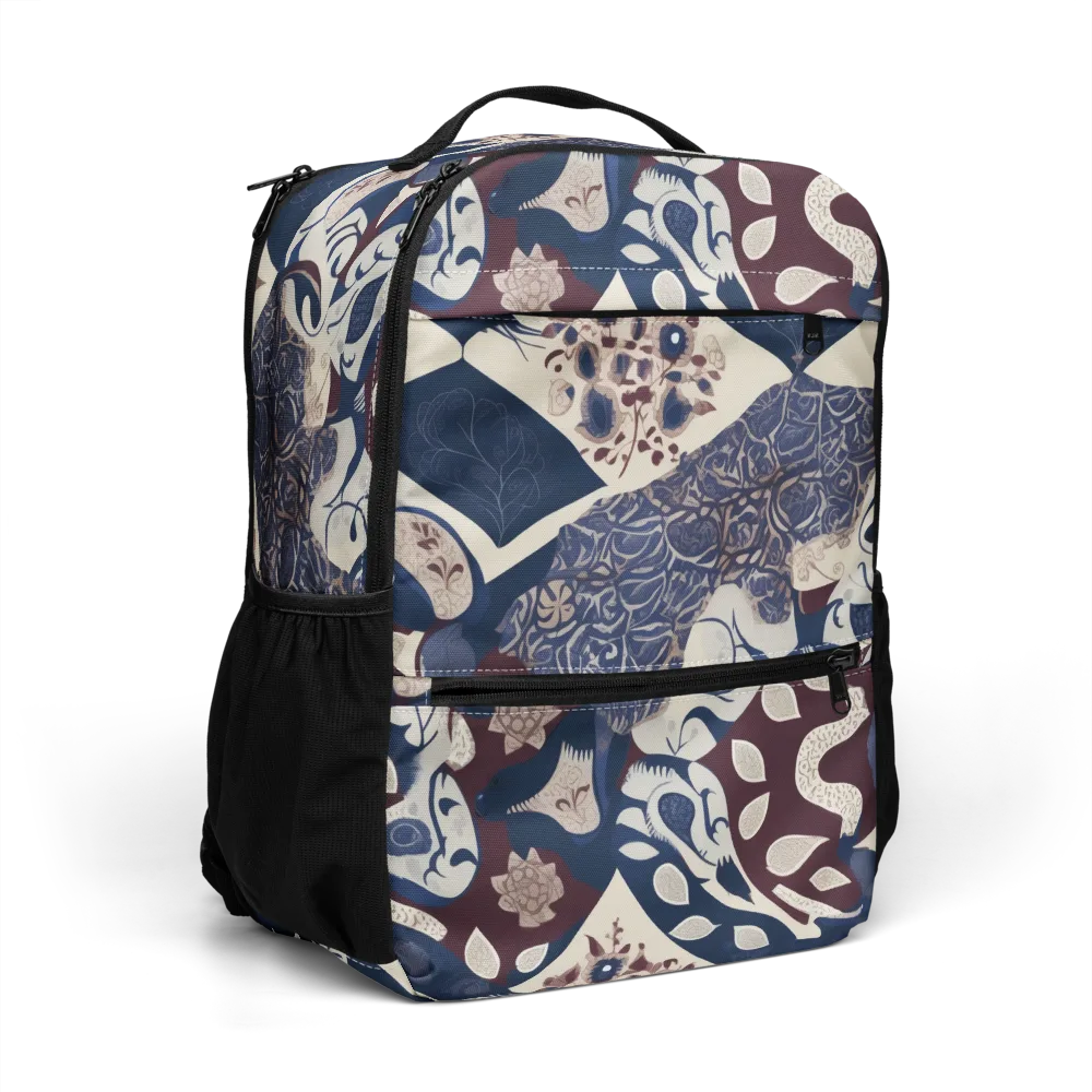 Brocade Aviary on Utility Backpack — Right Front