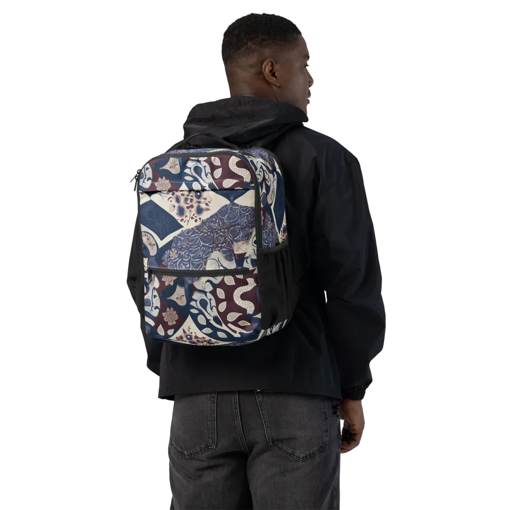 Brocade Aviary on Utility Backpack — Back