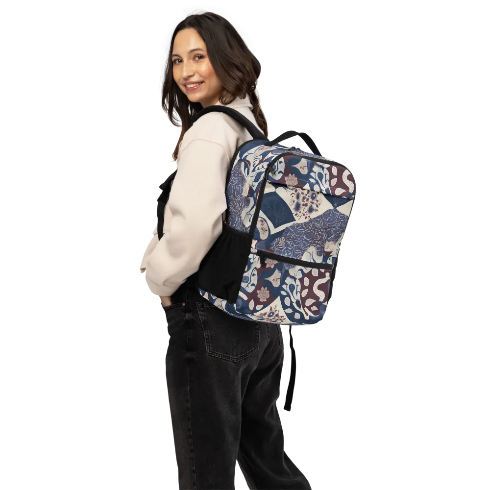 Brocade Aviary on Utility Backpack — Back