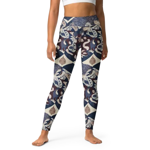 Brocade Aviary on a Yoga Leggings
