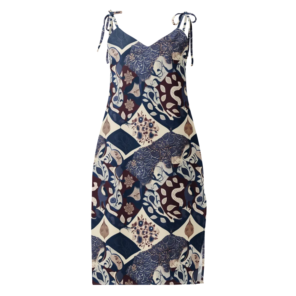 Brocade Aviary on Slip Dress — Front