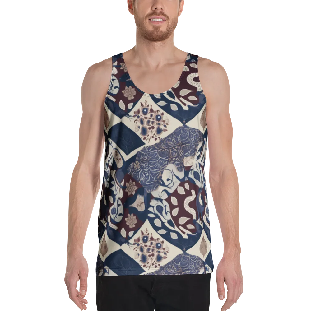 Brocade Aviary on Men's Tank Top — Front