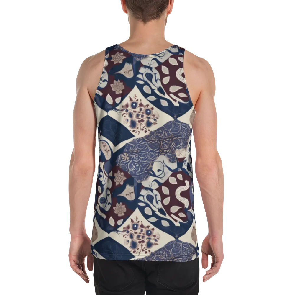 Brocade Aviary on Men's Tank Top — Back