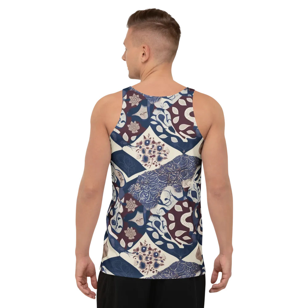 Brocade Aviary on Men's Tank Top — Back