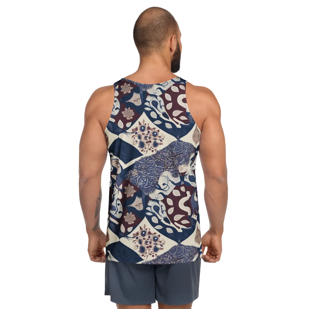 Brocade Aviary on Men's Tank Top — Back
