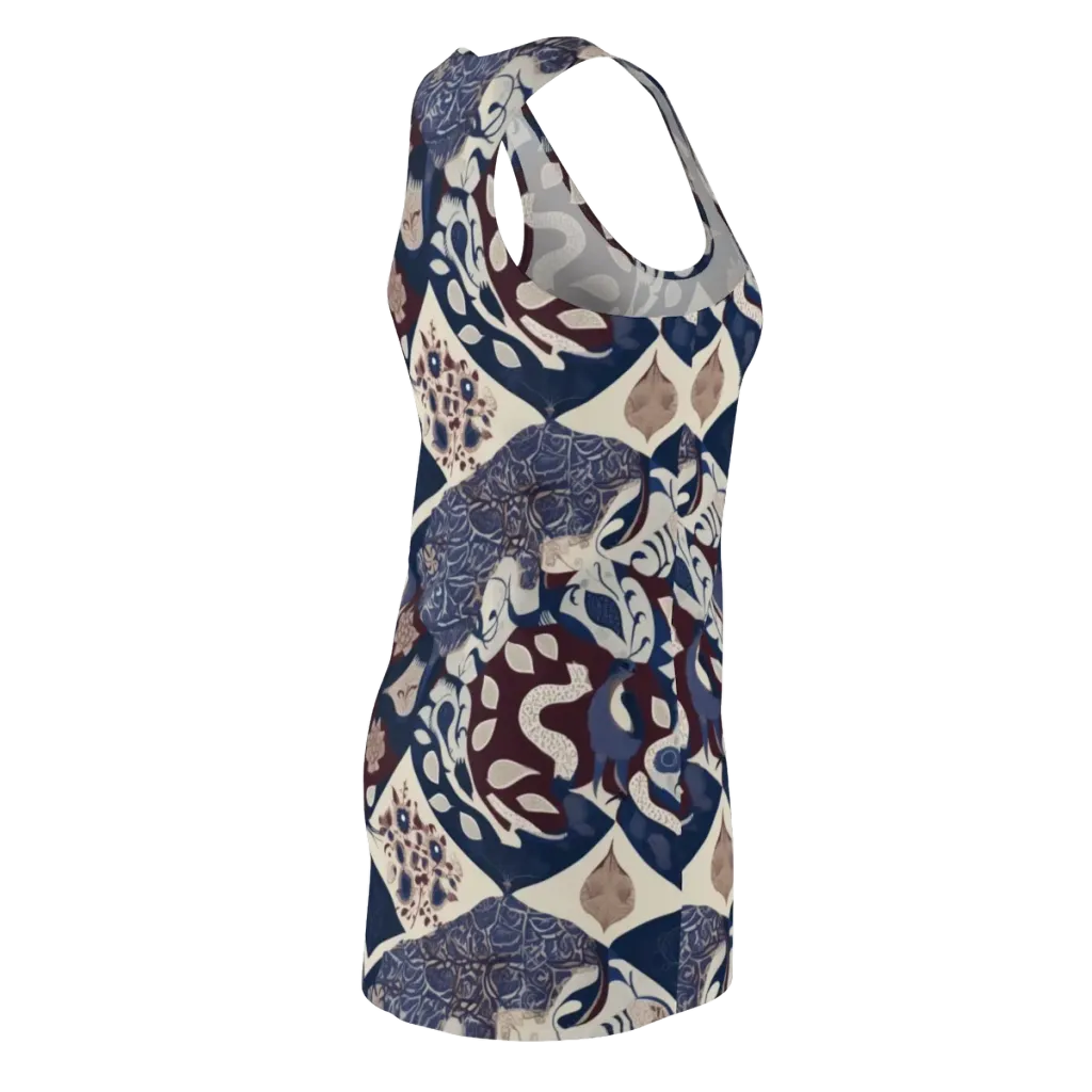 Brocade Aviary on Racerback Dress — Back Side