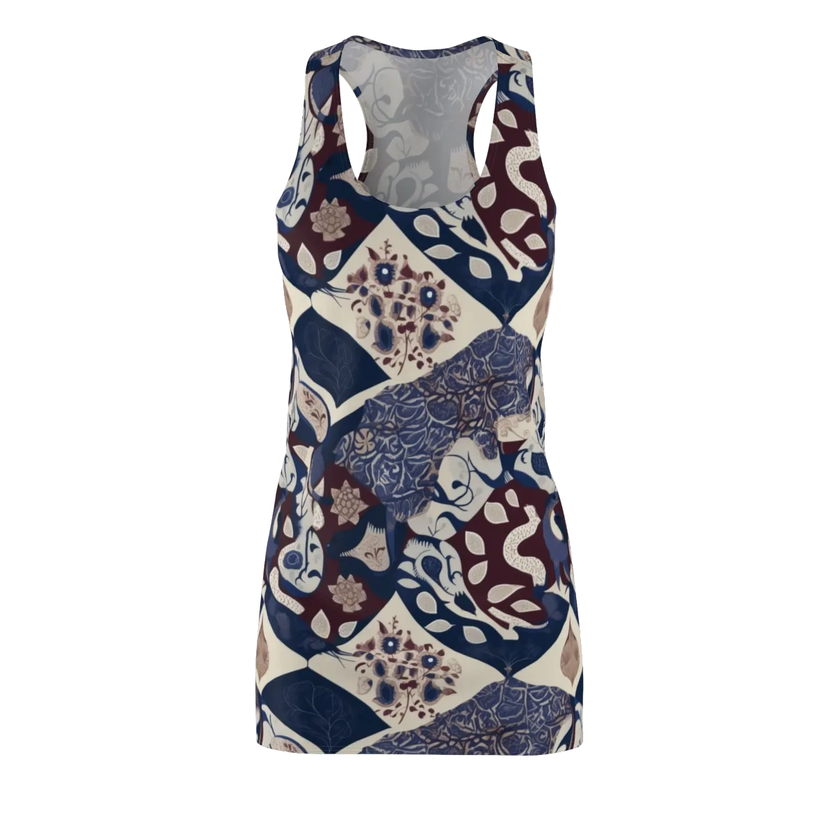 Brocade Aviary on Racerback Dress — Front