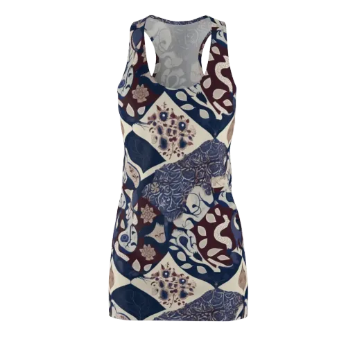 Brocade Aviary on a Racerback Dress