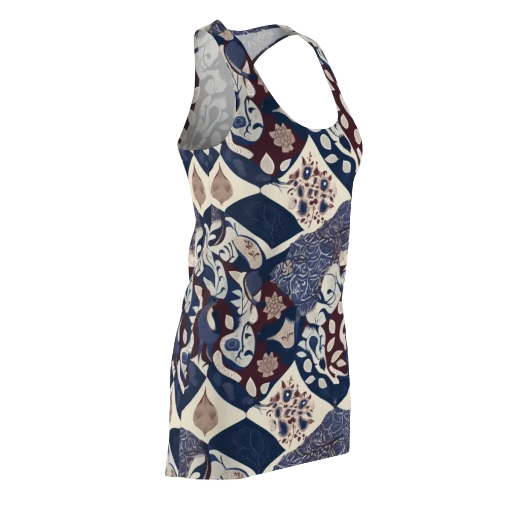 Brocade Aviary on Racerback Dress — Front Side