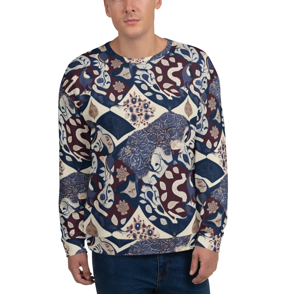 Brocade Aviary on Sweatshirt — Front