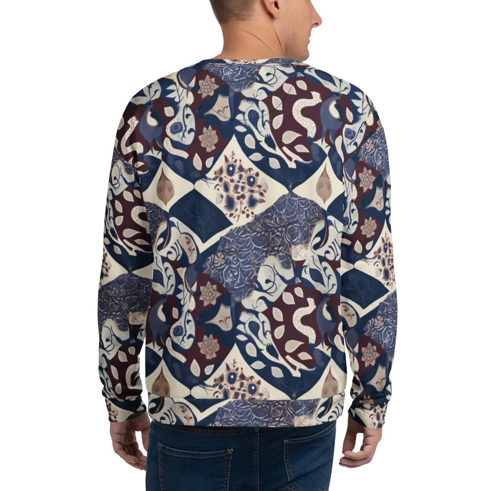Brocade Aviary on Sweatshirt — Back