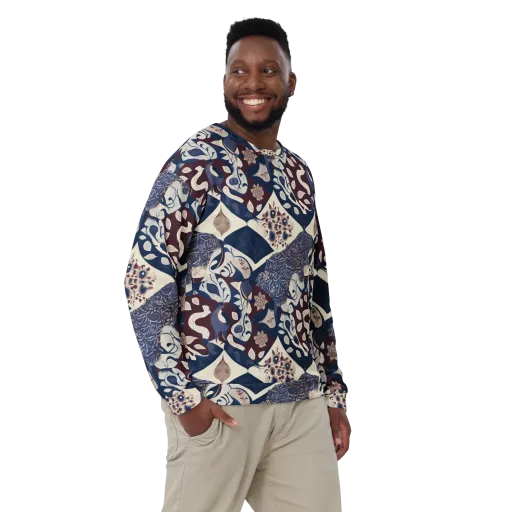 Brocade Aviary on a Sweatshirt