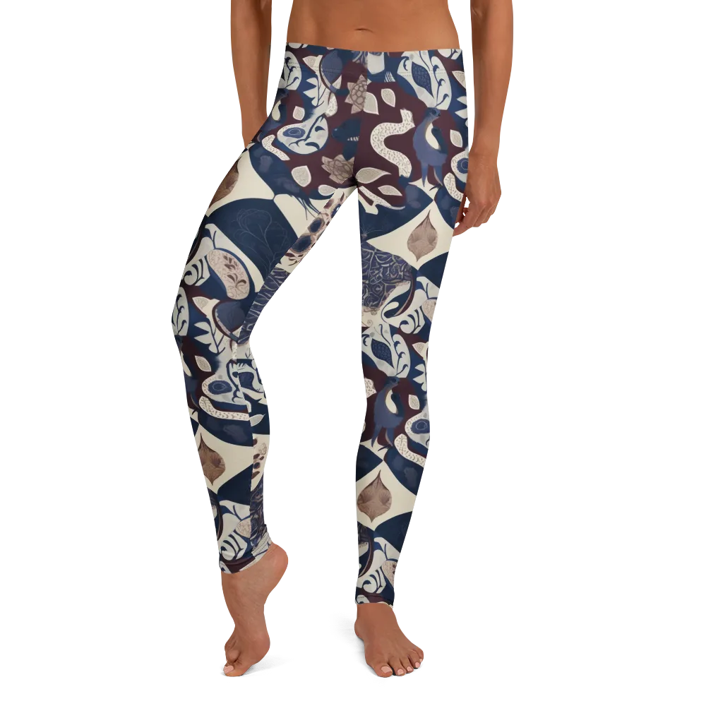 Brocade Aviary on Leggings — Front