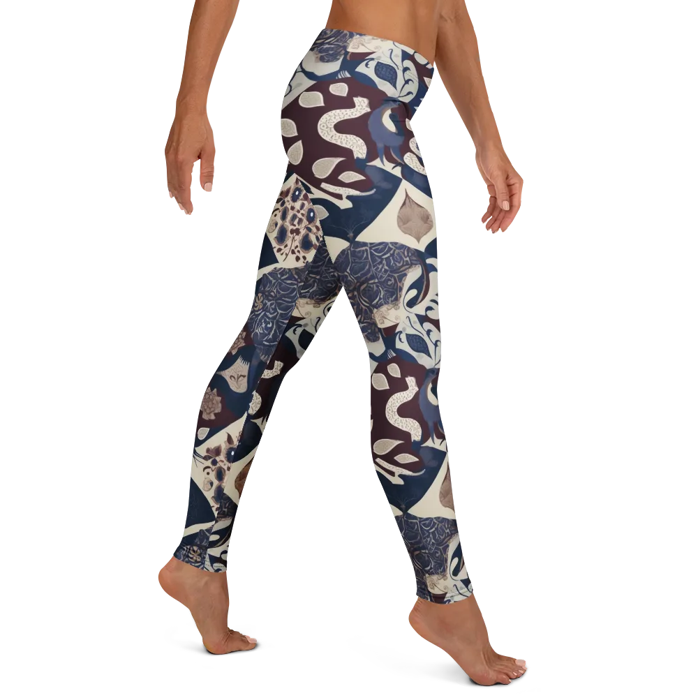 Brocade Aviary on Leggings — Right