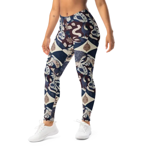 Brocade Aviary on a Leggings