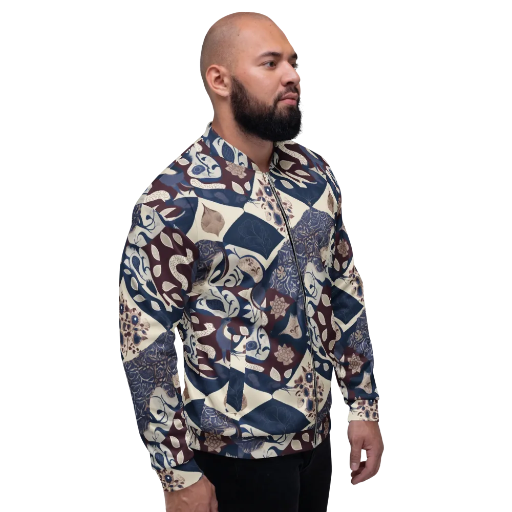 Brocade Aviary on Bomber Jacket — Right