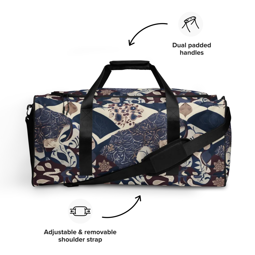 Brocade Aviary on Duffle Bag — Front