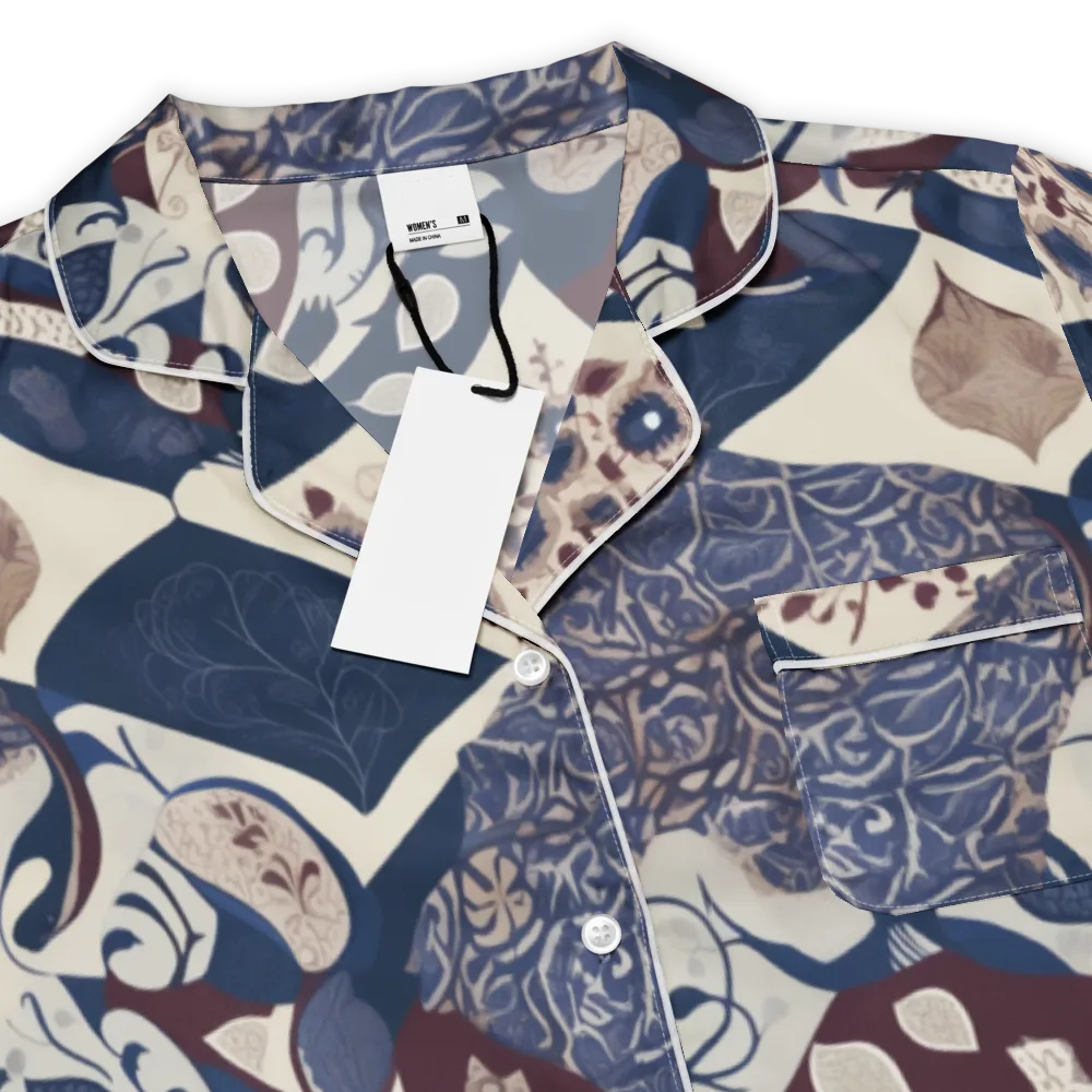 Brocade Aviary on Women's Short Sleeve Pajama Top — Product details