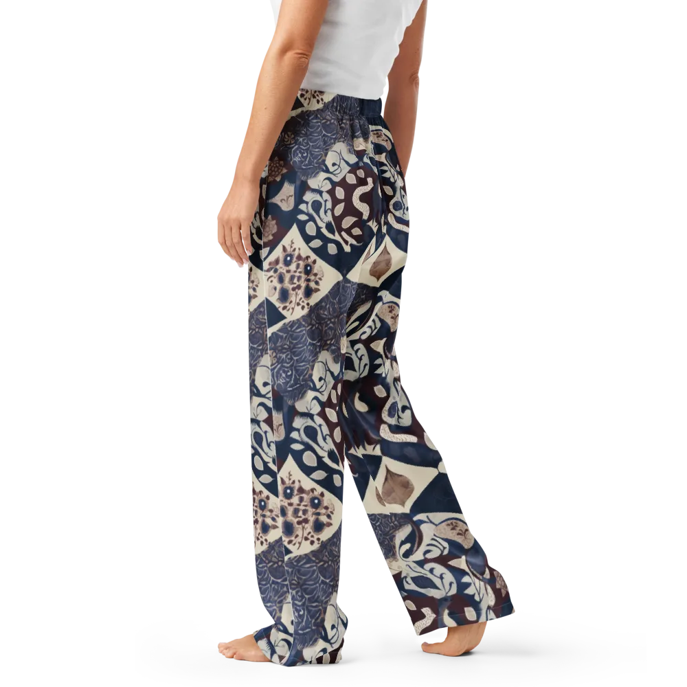 Brocade Aviary on Women's Pajama Pants — Left