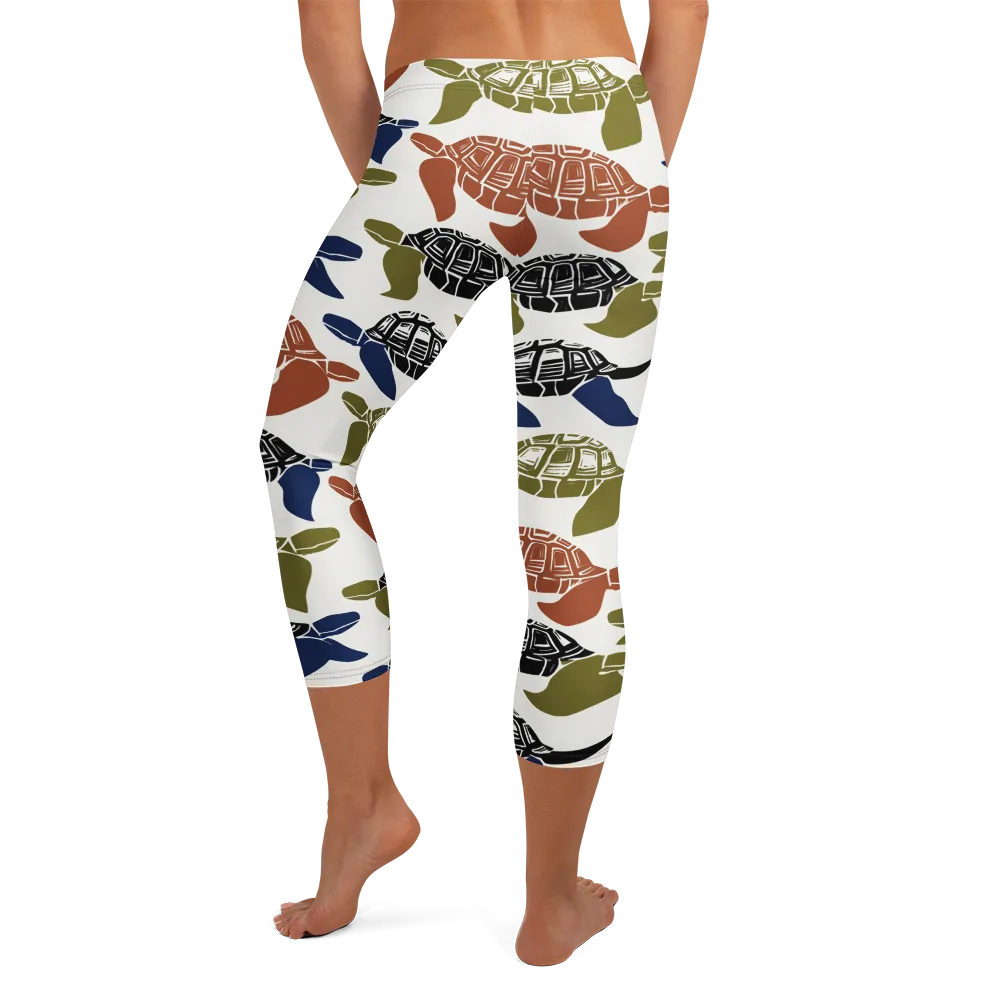 Slow Current on Capri Leggings — Back