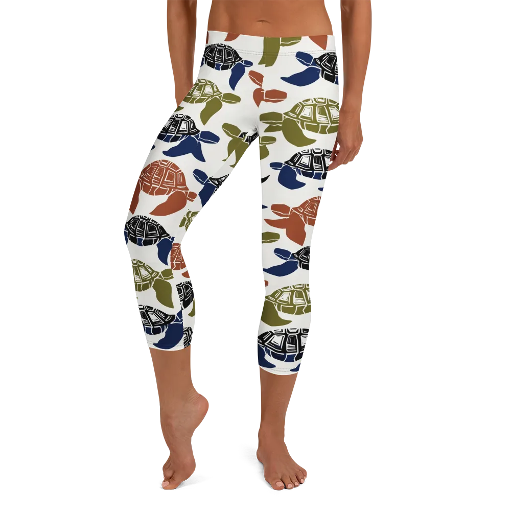 Slow Current on Capri Leggings — Front