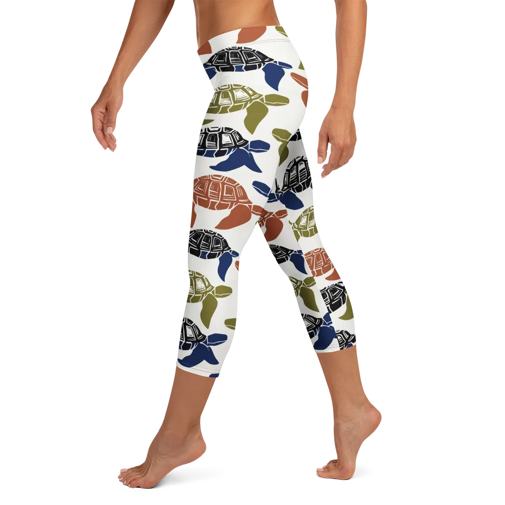 Slow Current on Capri Leggings — Left