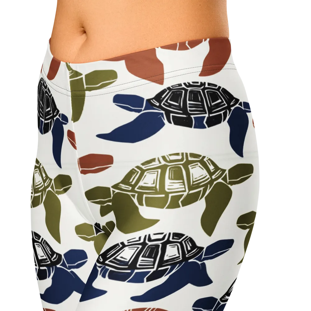 Slow Current on Capri Leggings — Zoomed-in