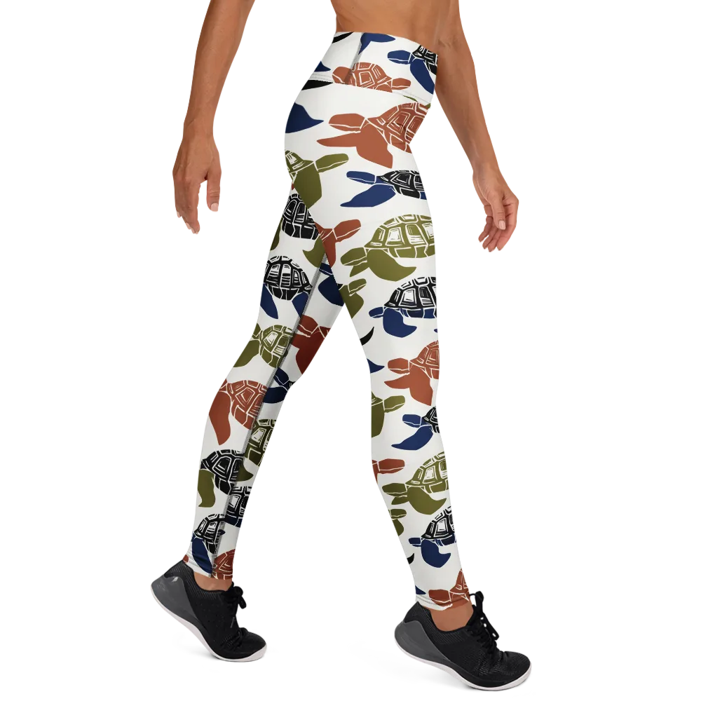 Slow Current on Yoga Leggings — Right