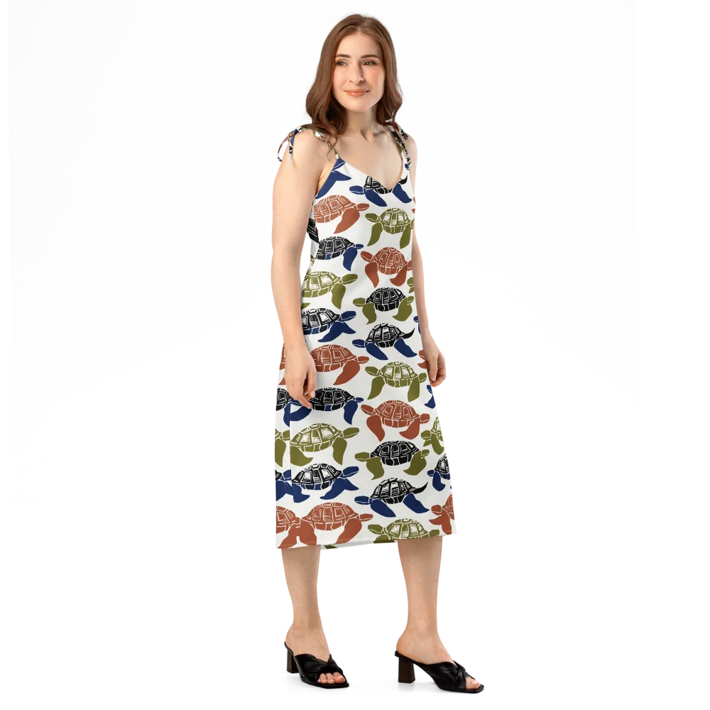 Slow Current on Slip Dress — Right Front