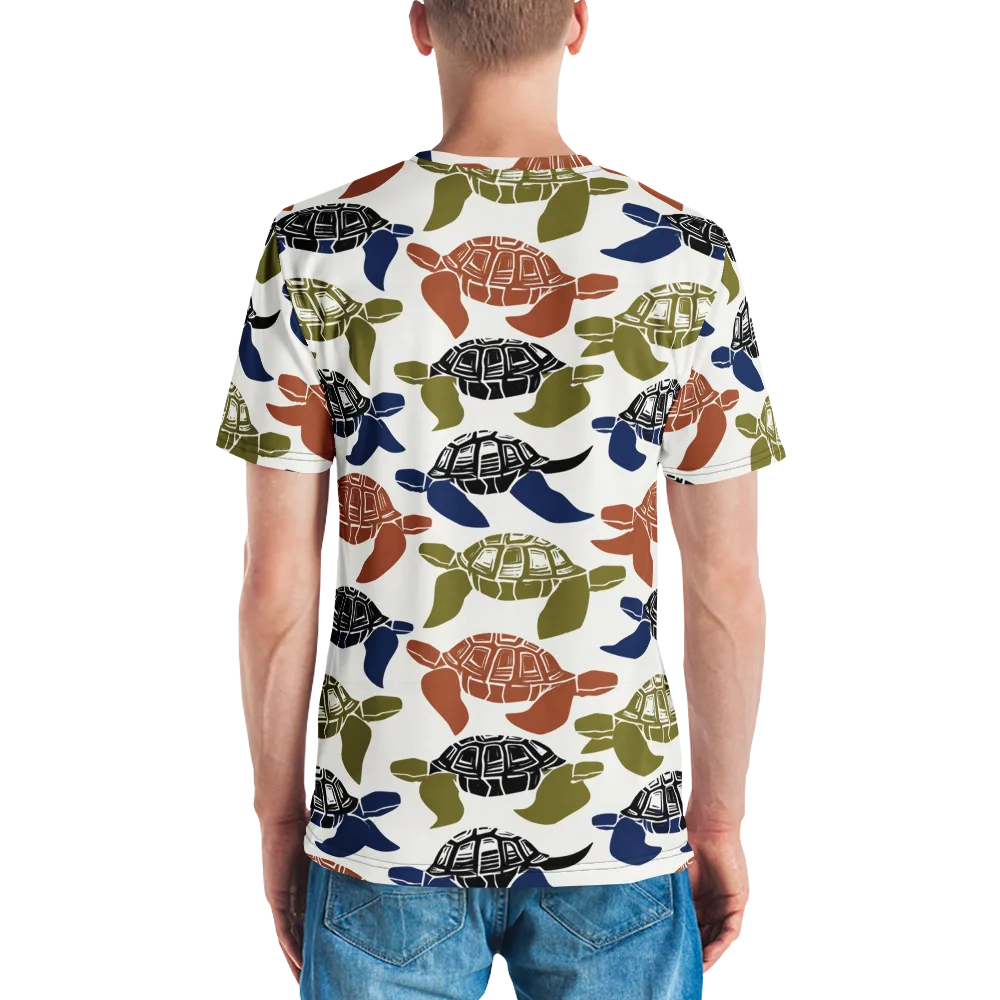 Slow Current on Men's Crew Neck T-Shirt — Back