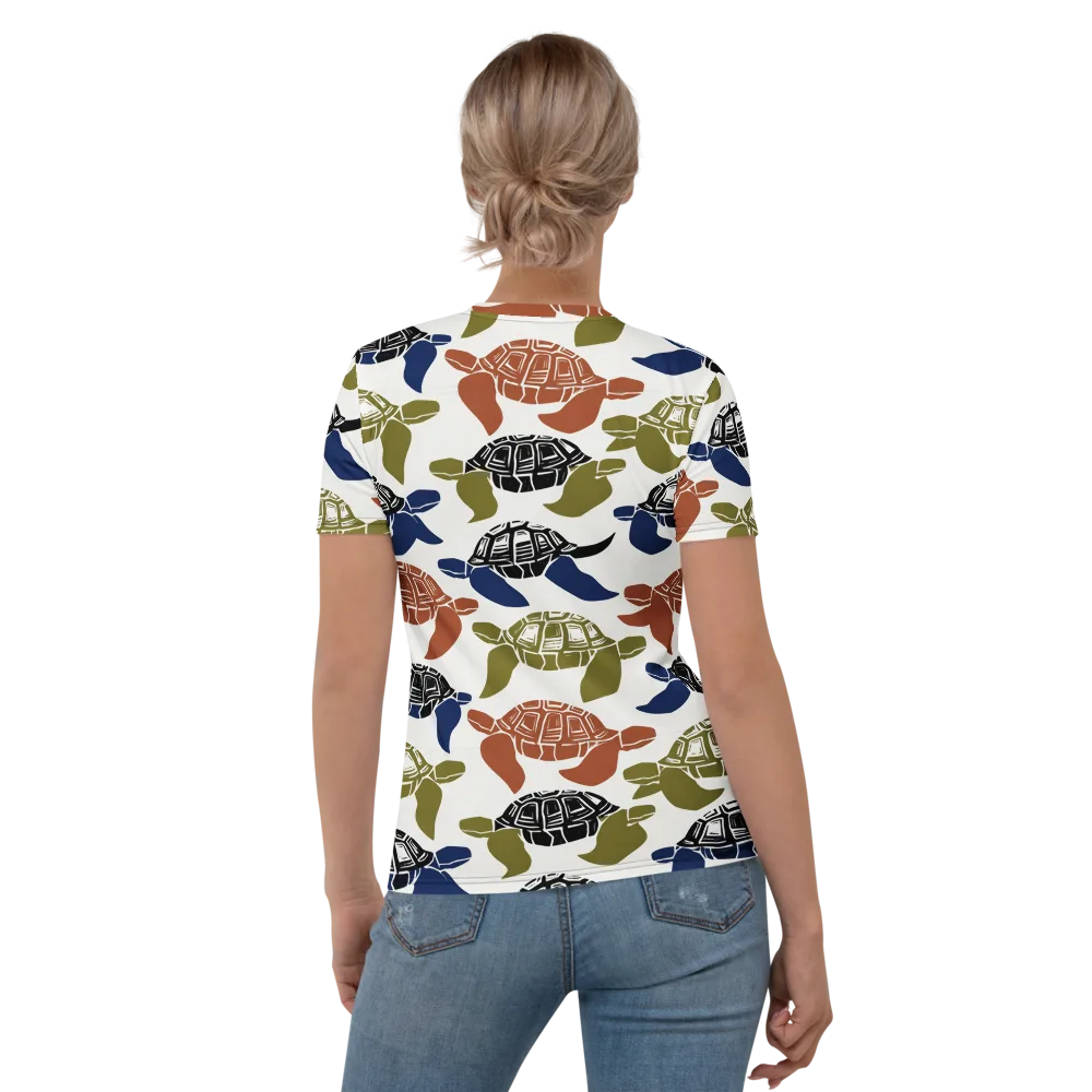 Slow Current on Women's Crew Neck T-Shirt — Back