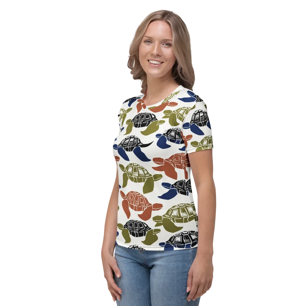 Slow Current on Women's Crew Neck T-Shirt — Left