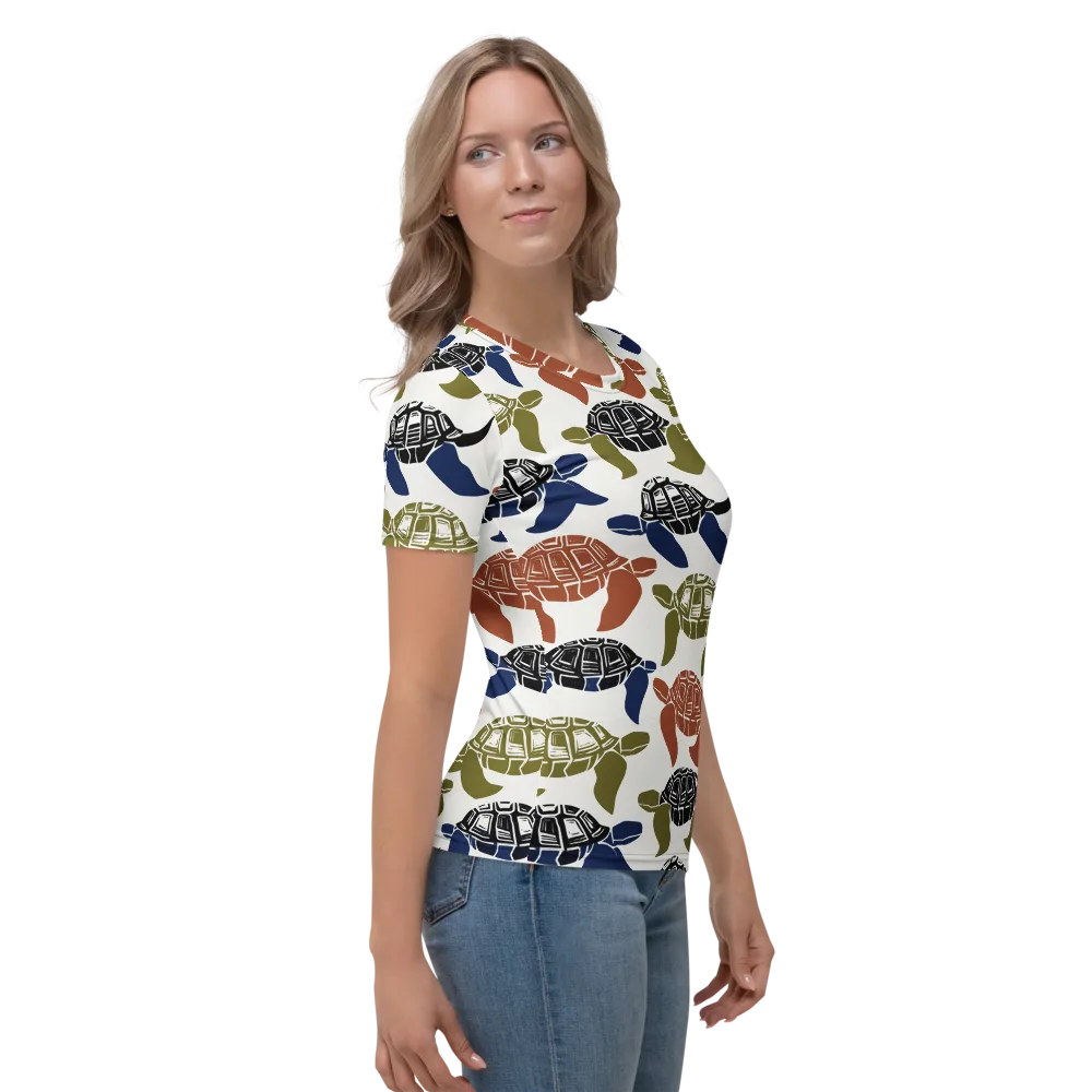 Slow Current on Women's Crew Neck T-Shirt — Right