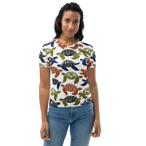 Slow Current on a Women's Crew Neck T-Shirt