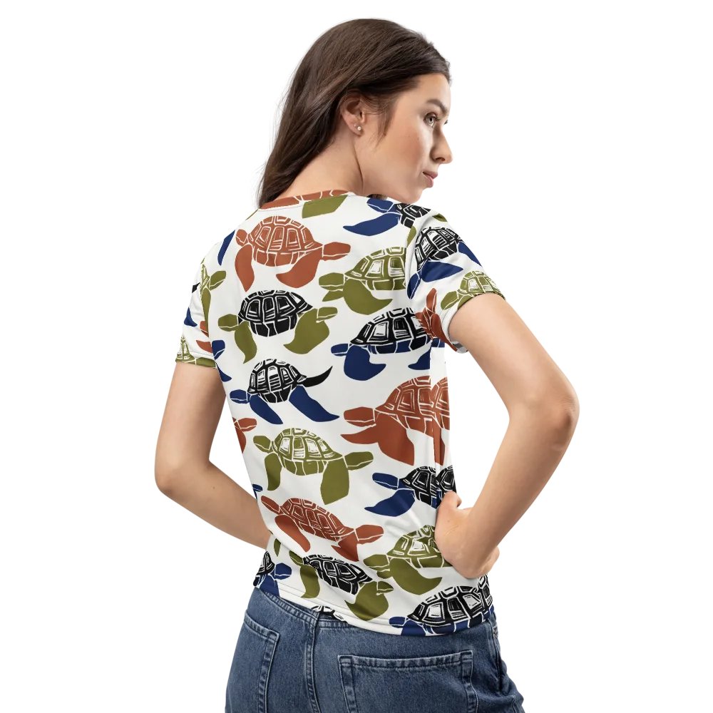 Slow Current on Women's Crew Neck T-Shirt — Back
