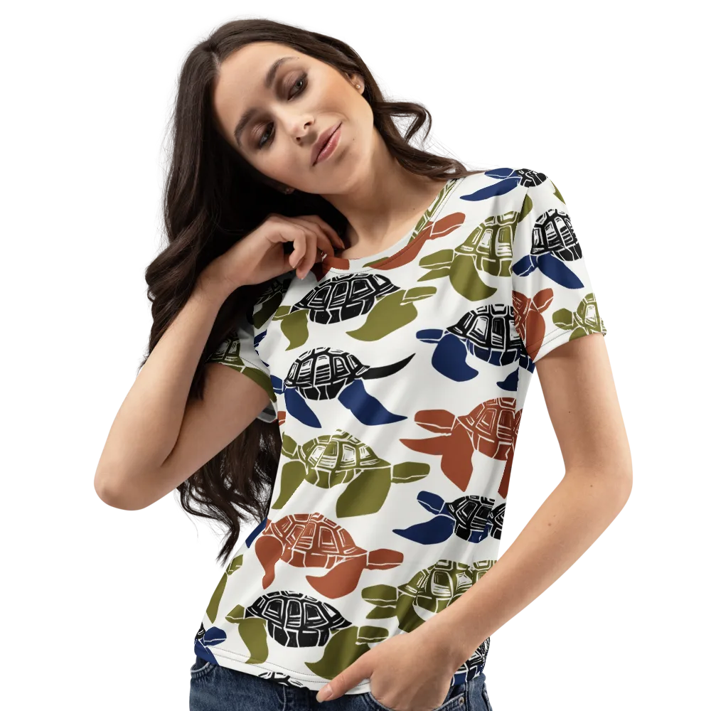 Slow Current on Women's Crew Neck T-Shirt — Left Front