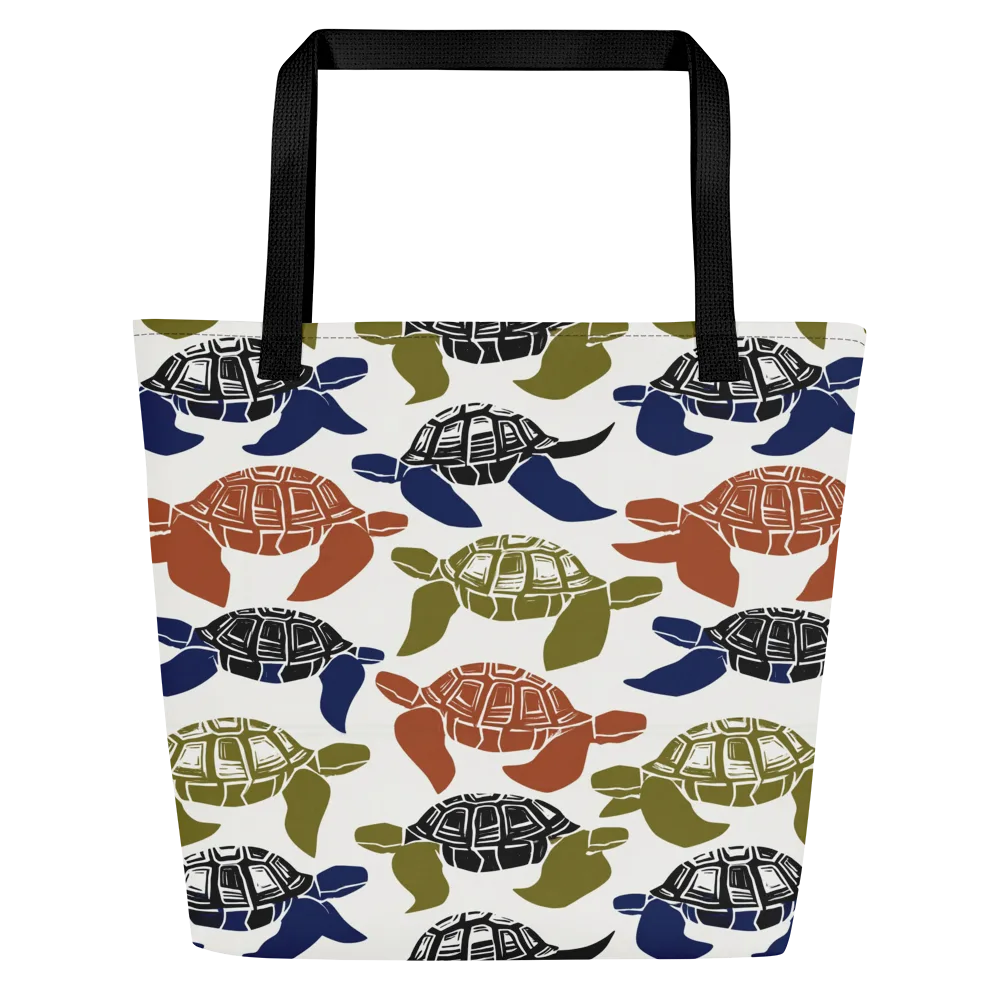 Slow Current on Large Tote Bag W/ Pocket — Front