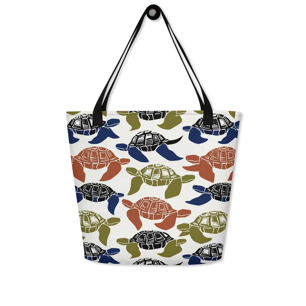 Slow Current on Large Tote Bag W/ Pocket — Front