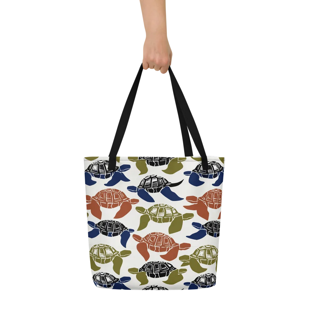 Slow Current on Large Tote Bag W/ Pocket — Front