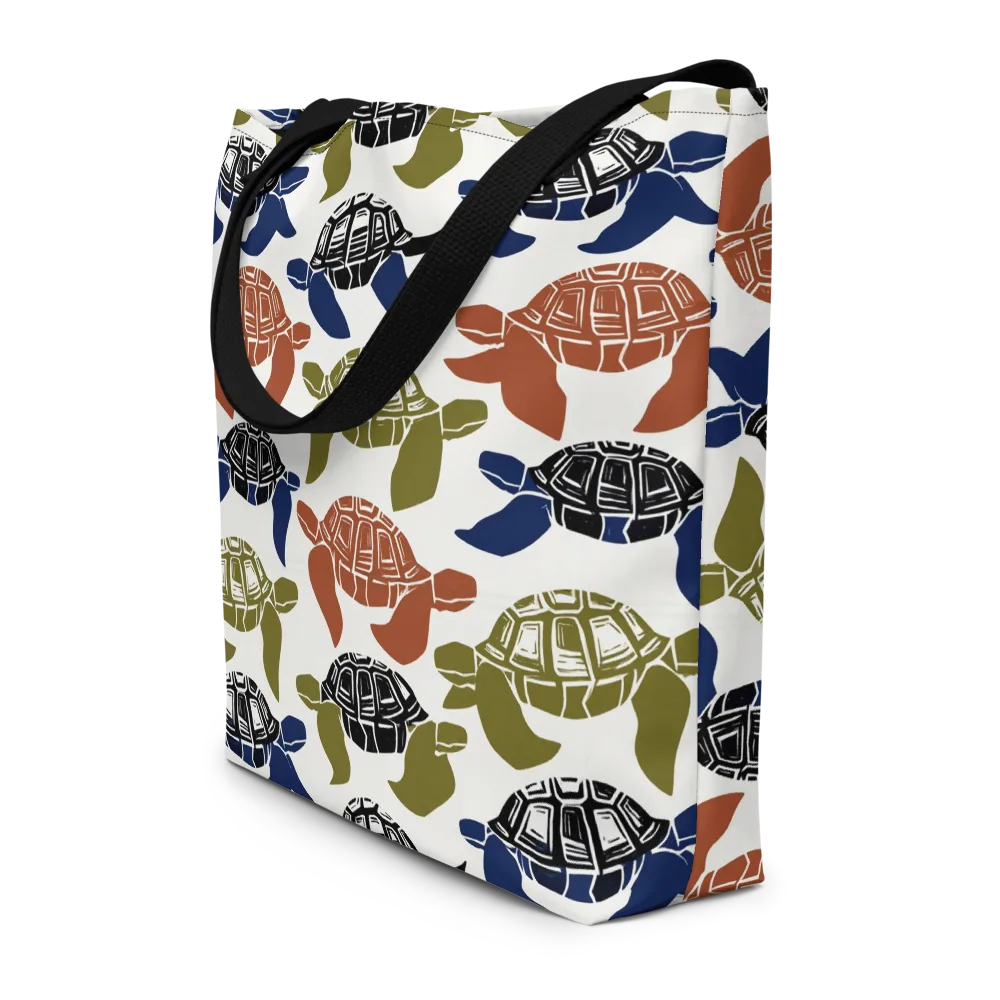 Slow Current on Large Tote Bag W/ Pocket — Front