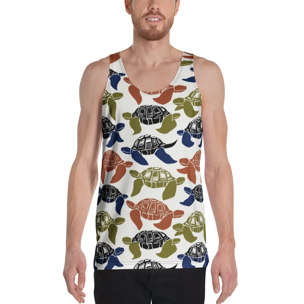 Slow Current on Men's Tank Top — Front