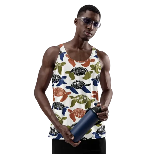 Slow Current on a Men's Tank Top